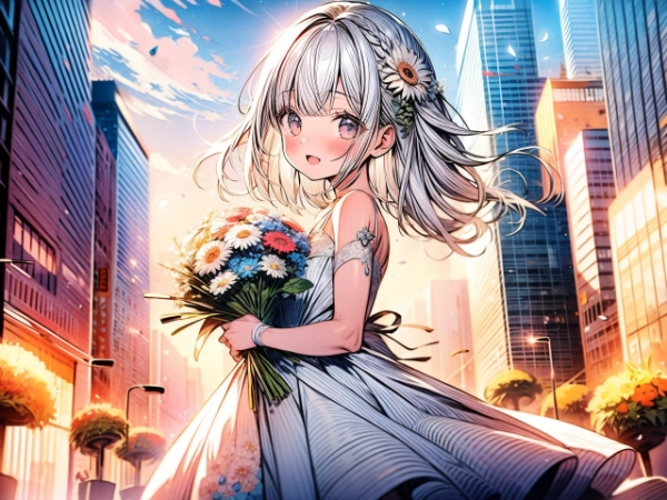 都会に花咲く希望の花