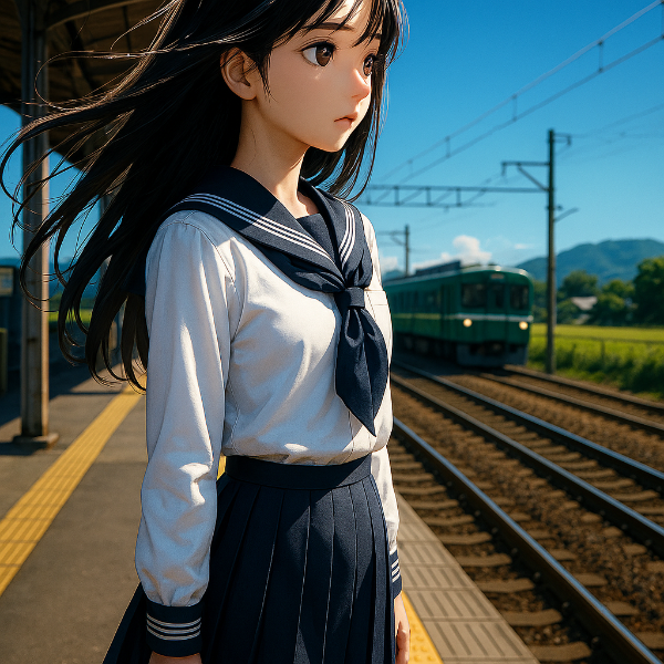 風に舞う別れのプラットフォーム