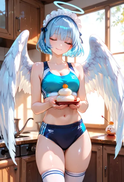 鏡開きするボーイッシュ天使さん！