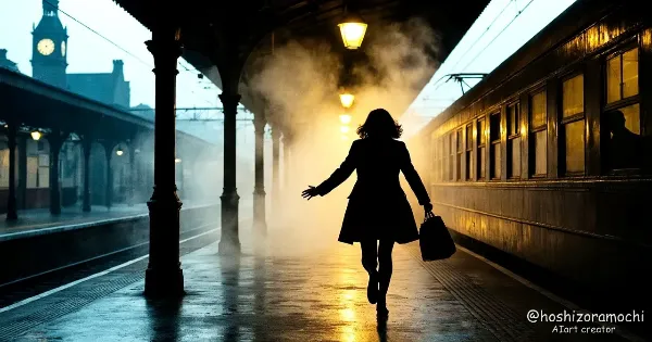 駅のホームの別れ