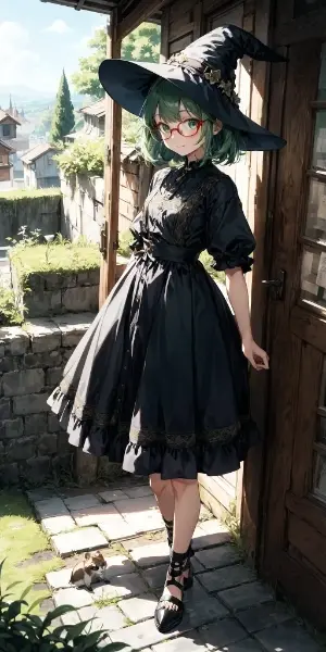 緑の髪のお姉さん