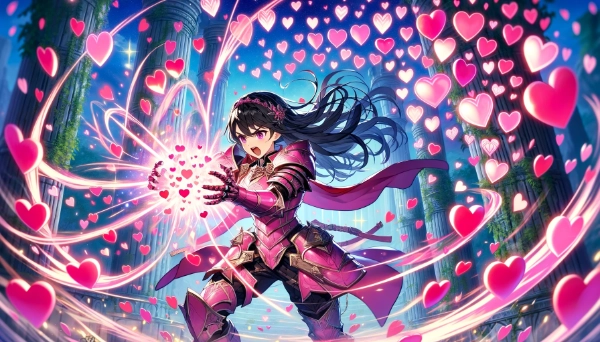 ハート魔法を使う女騎士