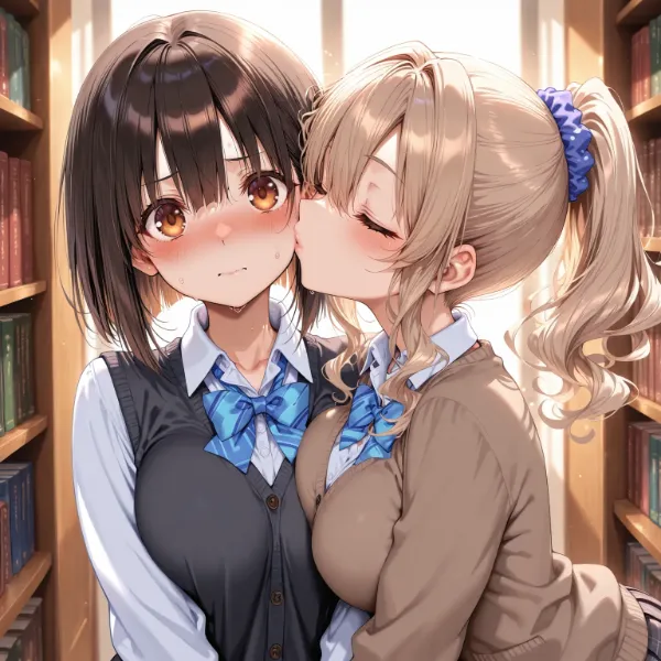 図書館の秘密のキス