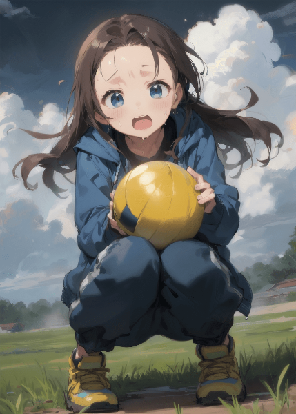 デコ出し少女とドッジボール！３