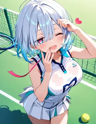 どこでもセックスするのが当たり前になっちゃった世界 テニスウェア編