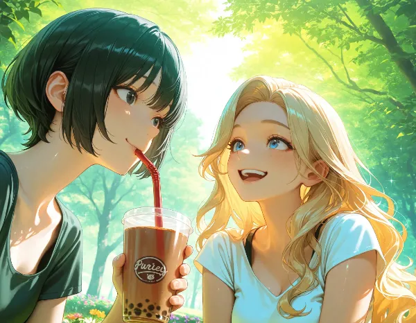 黒髪＆ブロンド・タピオカ