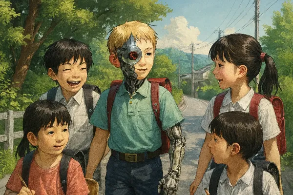 サイボーグ少年と仲間たちの通学路