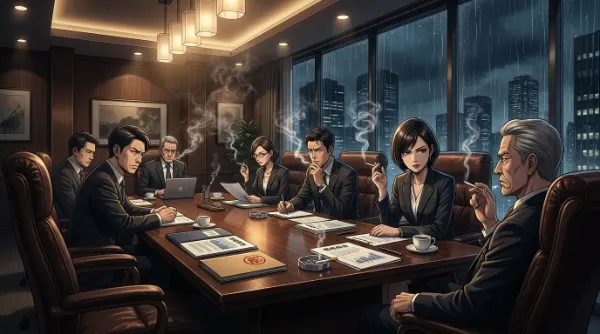 煙の向こうの会議