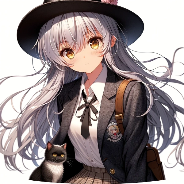 少女と黒猫