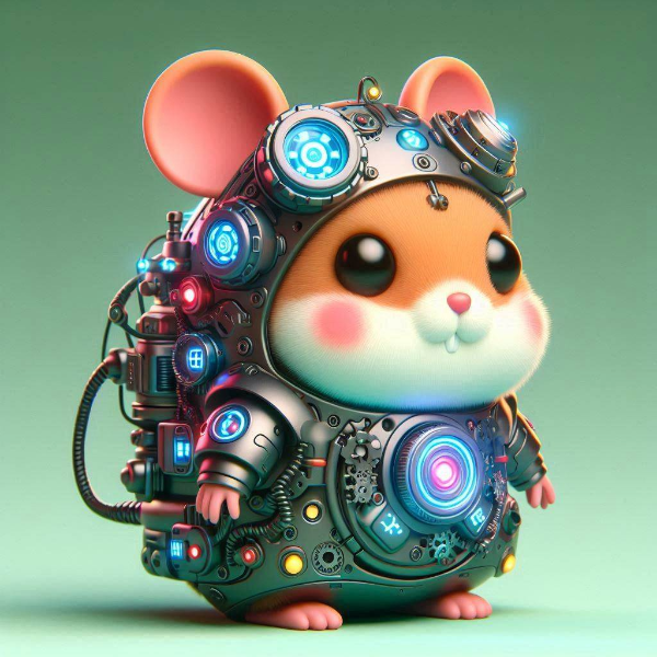 ロボットスーツを着たハムスター