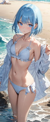 早朝のビーチ
