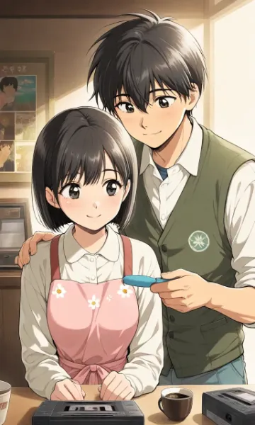 カフェの優しいひと時