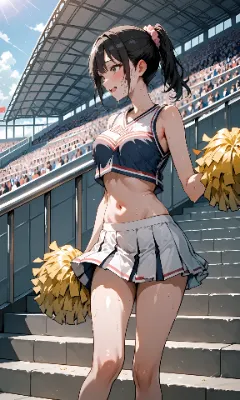 黒髪ポニーテール