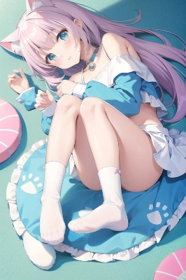 足跡　猫耳