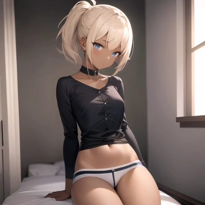 ベッドの上で