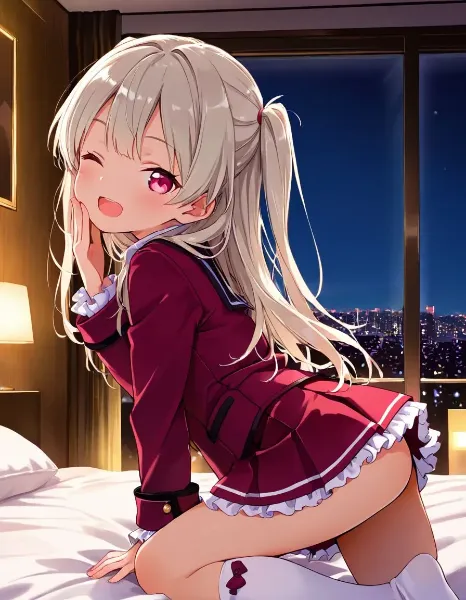 今日のロリ赤ブレザー美少女♥