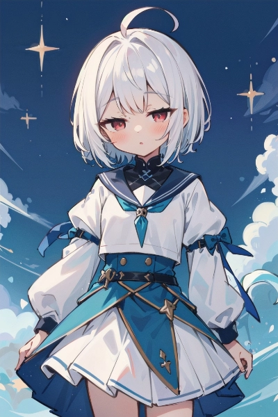 白髪男の子