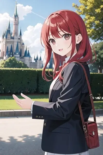 旅行中の女の子