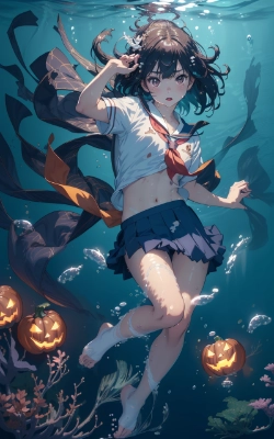 水中ハロウィン