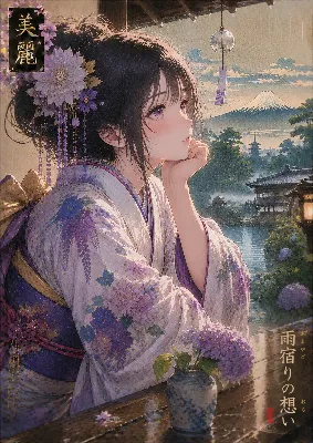 雨宿りの紫陽花に想いを馳せて