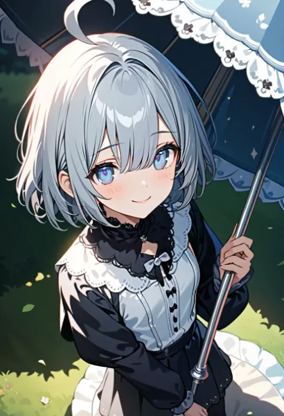 日傘を持つ少女