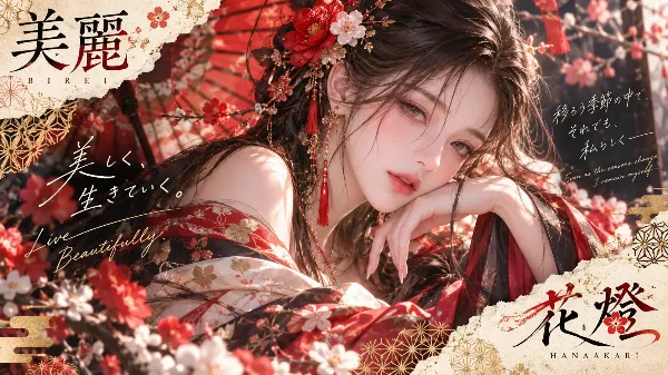 桜の庭で、美しく生きる花燈