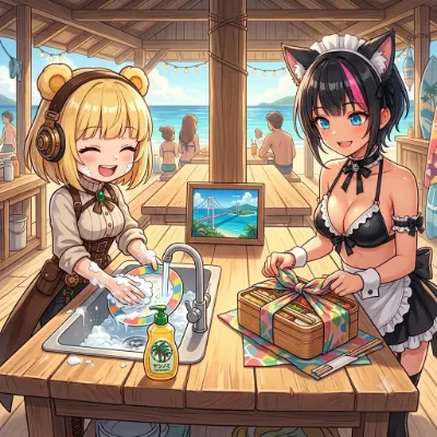 🧸「海の家と、SJパック飛行訓練など」の巻き🏠🎒🏝