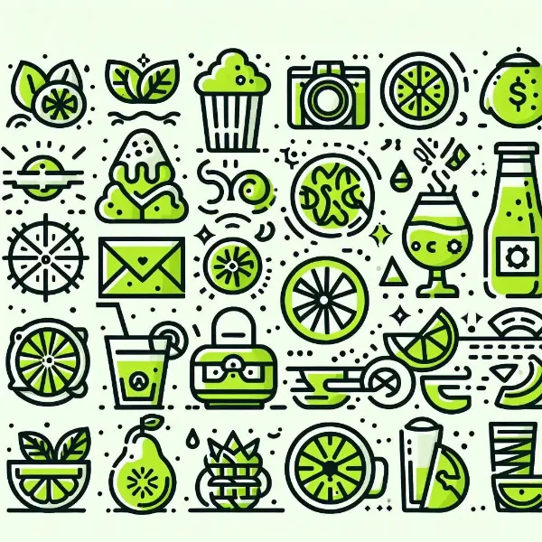 パターン_83 果物の緑