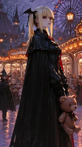 ハロウィンの夜に現れた吸血鬼少女