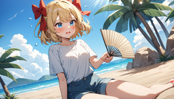 あっちいよねーパタパタ