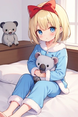 コアラのぬいぐるみと寝るっ