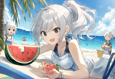 「スイカ食ったるわー」