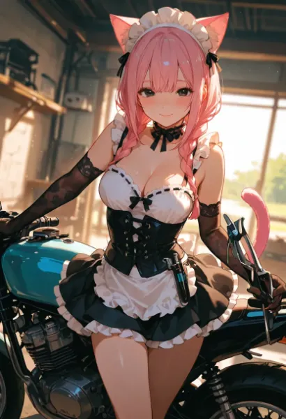 ピンクメイドの秘密のガレージ