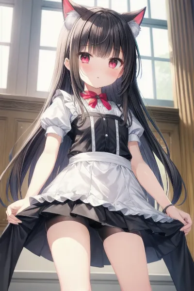 メイドさんのパンチラ防止策