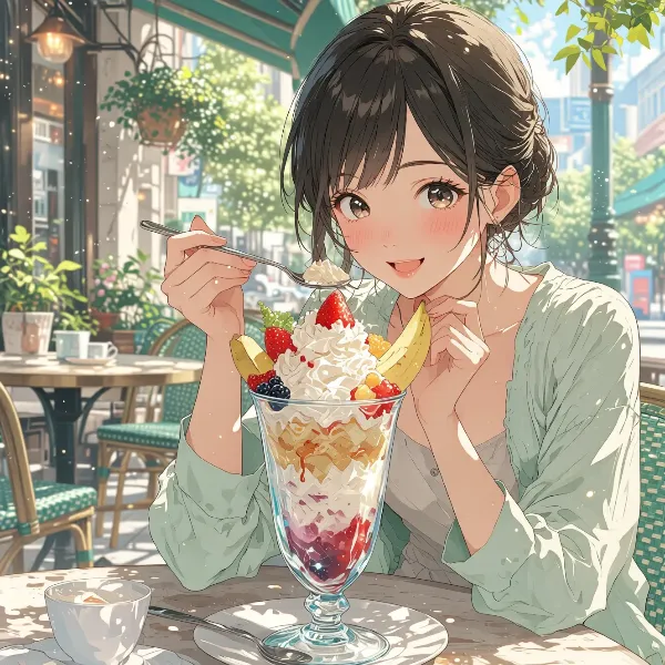 街角カフェの甘い誘惑