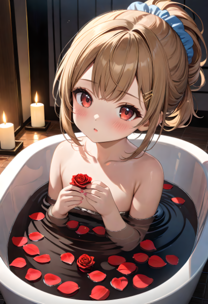 ココア風呂・バラ編