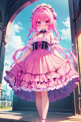 ピンクドレス