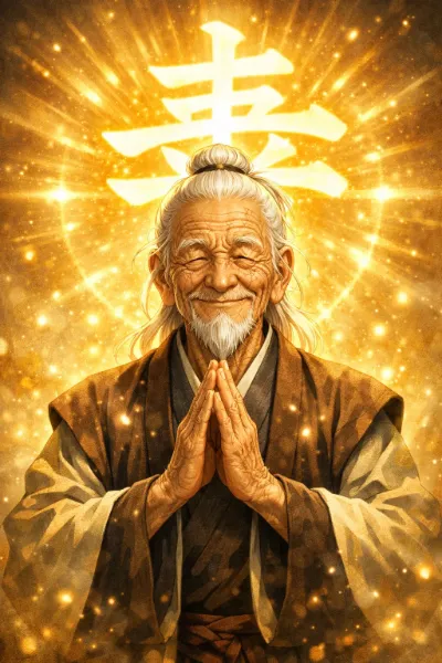 手と手を合わせて