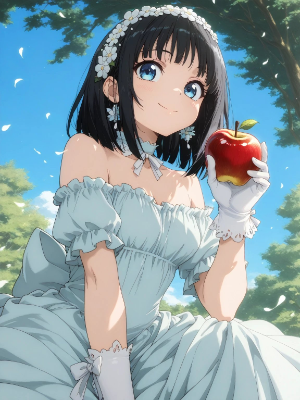 リンゴと女の子