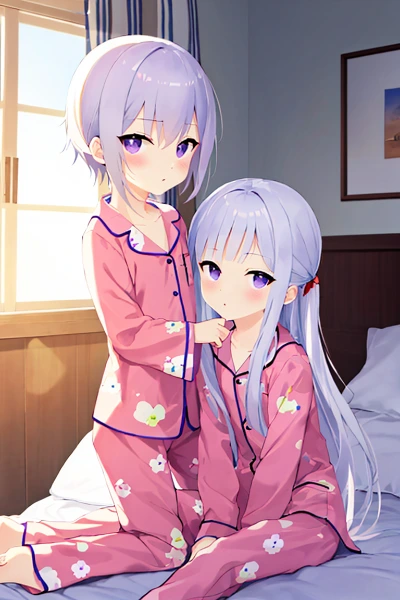 双子の姉妹、朝の秘密の約束