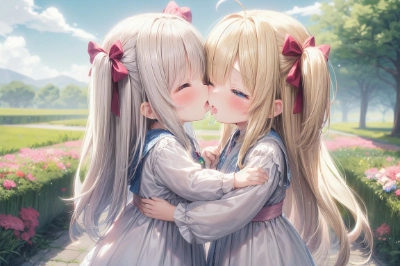 女の子同士でキス
