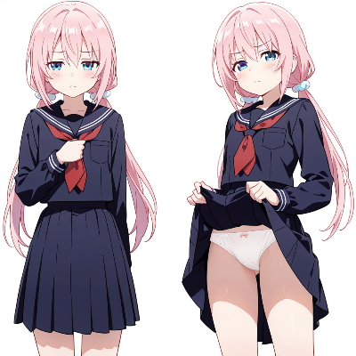 たくし上げ 前後見るだけ