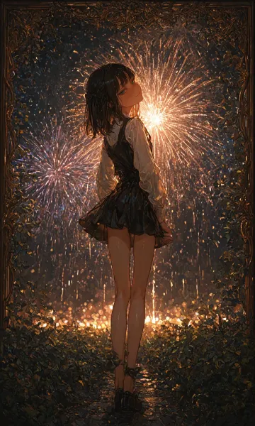 花火を背に夢見る少女の祈り