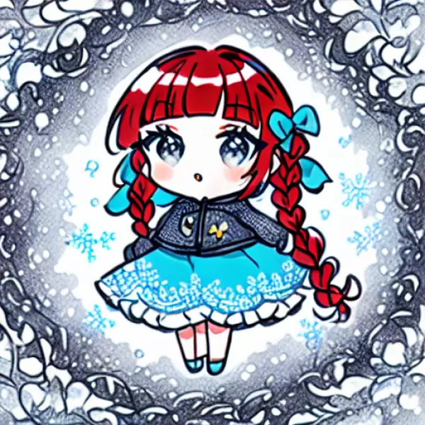 今日のテーマが雪だったので制作しました。