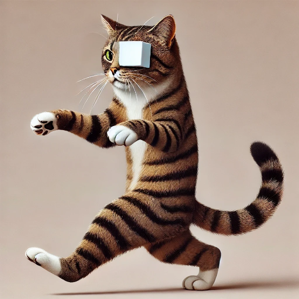 片目に豆腐な猫さん