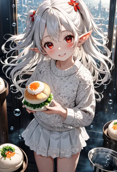 天空の街で味わう不思議バーガー