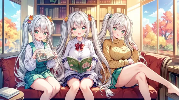 秋の書斎で紡ぐ三姉妹の秘密
