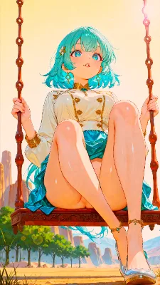 「なんだかスースーするなぁ・・・あ、今日履いてなかった～🩵」
