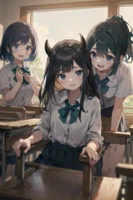 教室で豆まき
