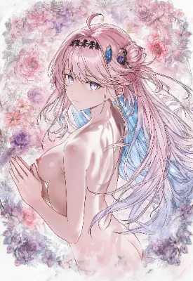 手を合わせる美しいヌード姿のダーニャ